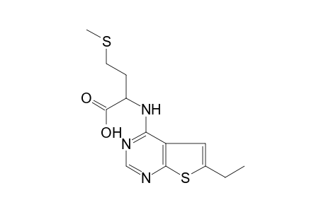 2-[(6-ethyl-4-thieno[2,3-d]pyrimidinyl)amino]-4-(methylthio)butanoic acid