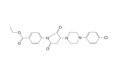 ethyl 4-{3-[4-(4-chlorophenyl)-1-piperazinyl]-2,5-dioxo-1-pyrrolidinyl}benzoate