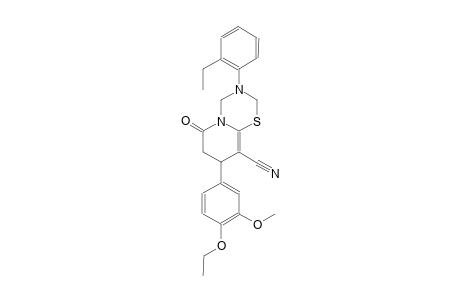 2H,6H-pyrido[2,1-b][1,3,5]thiadiazine-9-carbonitrile, 8-(4-ethoxy-3-methoxyphenyl)-3-(2-ethylphenyl)-3,4,7,8-tetrahydro-6-oxo-
