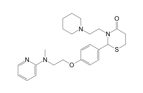 2-(4-(2-(Methyl(pyridin-2-yl)amino)ethoxy)phenyl)-3-(2-(piperidin-1-yl)ethyl)-1,3-thiazinan-4-one