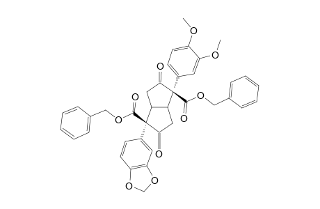 2,6-Dibenzyl-2-(3,4-dimethoxyphenyl)-6-[3,4-(methylenedioxy)phenyl]-3,7-dioxobicyclo[3.3.0]octane-2,6-dicarboxylate