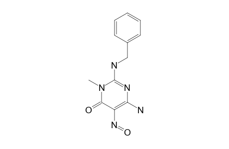 6-AMINO-2-(BENZYLAMINO)-3-METHYL-5-NITROSOPYRIMIDIN-4(3H)-ONE