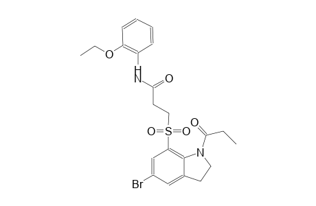 propanamide, 3-[[5-bromo-2,3-dihydro-1-(1-oxopropyl)-1H-indol-7-yl]sulfonyl]-N-(2-ethoxyphenyl)-