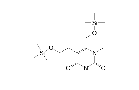 1,3-Dimethyl-5-(2-trimethylsilyloxyethyl)-6-(trimethylsilyloxymethyl)pyrimidine-2,4-dione