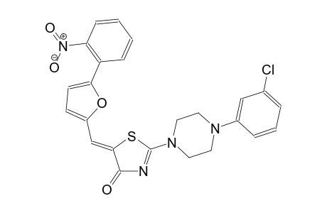 (5Z)-2-[4-(3-chlorophenyl)-1-piperazinyl]-5-{[5-(2-nitrophenyl)-2-furyl]methylene}-1,3-thiazol-4(5H)-one
