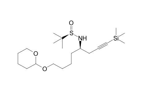 (4R,RS)-N-(tert-Butanesulfinyl)-8-[(tetrahydro-2H-pyran-2-yl)-oxy]-1-(trimethylsilyl)oct-1-yn-4-amine