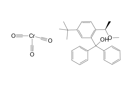 Tricarbonyl .eta(6).-[2-(1'-Methoxyethyl)-5-(t-butyl)-1-(diphenylhydroxymethyl)-benzene]- Chromium (0)