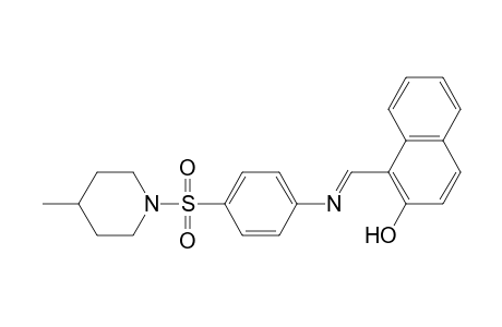 1-[({4-[(4-methyl-1-piperidinyl)sulfonyl]phenyl}imino)methyl]-2-naphthol