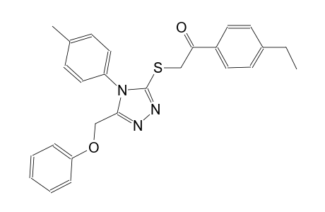 1-(4-ethylphenyl)-2-{[4-(4-methylphenyl)-5-(phenoxymethyl)-4H-1,2,4-triazol-3-yl]sulfanyl}ethanone