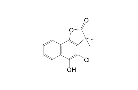 4-chloro-3,3-dimethyl-5-hydroxynaphtho[1,2-b]furan-2(3H)-one