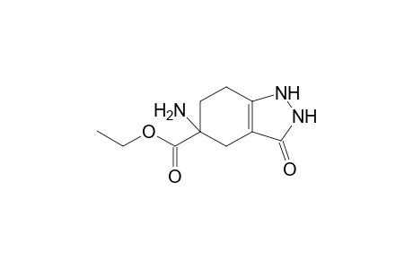 5-Amino-3-keto-2,4,6,7-tetrahydro-1H-indazole-5-carboxylic acid ethyl ester