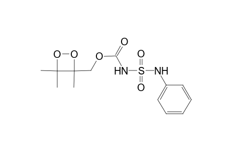 (3,4,4-trimethyl-1,2-dioxetan-3-yl)methyl N-(phenylsulfamoyl)carbamate