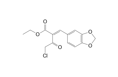 ETHYL-(E)-2-CHLOROACETYL-3-(3',4'-METHYLENEDIOXYPHENYL)-PROPENOATE;(E)-MAJOR-ISOMER