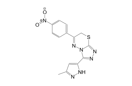 3-(3-methyl-1H-pyrazol-5-yl)-6-(4-nitrophenyl)-7H-[1,2,4]triazolo[3,4-b][1,3,4]thiadiazine
