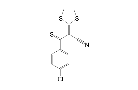3-(4-chlorophenyl)-2-(1,3-dithiolan-2-ylidene)-3-thioxo-propionitrile