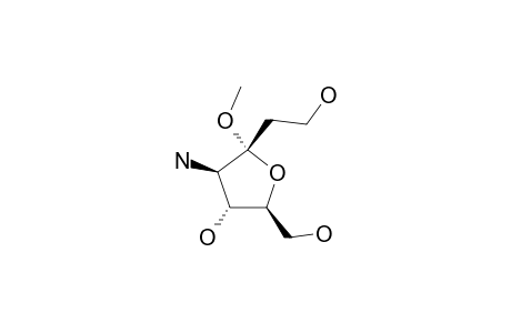 (2S,3R,4R,5R)-4-AMINO-5-(2-HYDROXYETHYL)-2-HYDROXYMETHYL-5-METHOXY-TETRAHYDROFURAN-3-OL