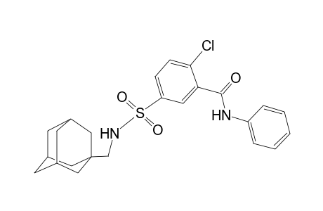 5-(1-adamantylmethylsulfamoyl)-2-chloranyl-N-phenyl-benzamide