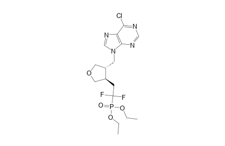 DIETHYL-2-[(3S*,4R*)-4-[(6-CHLORO-9H-PURIN-9-YL)-METHYL]-TETRAHYDRO-3-FURANYL]-1,1-DIFLUOROETHYLPHOSPHONATE