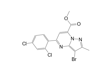pyrazolo[1,5-a]pyrimidine-7-carboxylic acid, 3-bromo-5-(2,4-dichlorophenyl)-2-methyl-, methyl ester