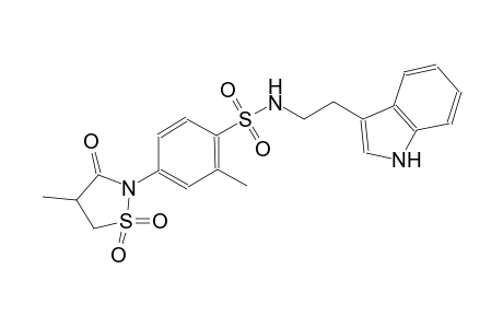 benzenesulfonamide, N-[2-(1H-indol-3-yl)ethyl]-2-methyl-4-(4-methyl-1,1-dioxido-3-oxo-2-isothiazolidinyl)-