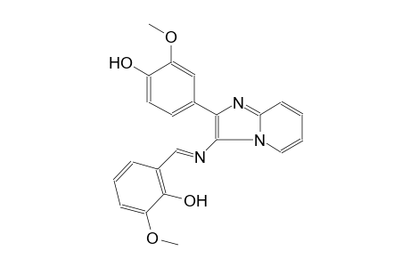 phenol, 4-[3-[[(E)-(2-hydroxy-3-methoxyphenyl)methylidene]amino]imidazo[1,2-a]pyridin-2-yl]-2-methoxy-