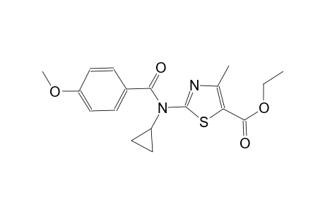 ethyl 2-[cyclopropyl(4-methoxybenzoyl)amino]-4-methyl-1,3-thiazole-5-carboxylate