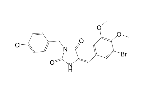 (5E)-5-(3-bromo-4,5-dimethoxybenzylidene)-3-(4-chlorobenzyl)-2,4-imidazolidinedione