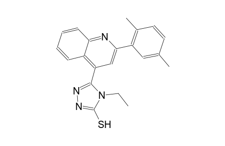 5-[2-(2,5-dimethylphenyl)-4-quinolinyl]-4-ethyl-4H-1,2,4-triazole-3-thiol