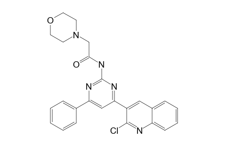 N-[4-(2-CHLORO-QUINOLIN-3-YL)-6-PHENYL-PYRIMIDIN-2-YL]-2-MORPHOLINO-ACETAMIDE
