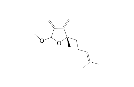 3,4-Dimethylidene-2-methoxy-5-methyl-5-(4-methylpent-3-enyl)tetrahydrofuran