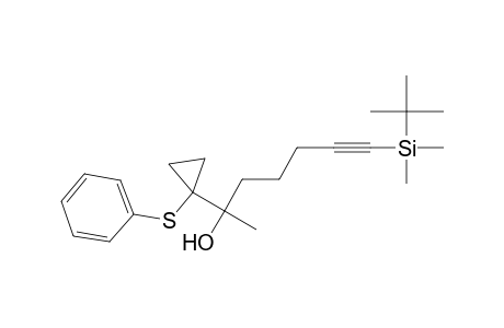 7-(t-butyldimethylsilyl)-2-(1'-phenylthiocyclopropyl)hept-6-yn-2-ol