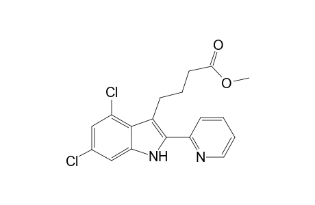 Methyl 4-[4,6-dichloro-2-(pyridin-2-yl)-1H-indol-3-yl]butanoate