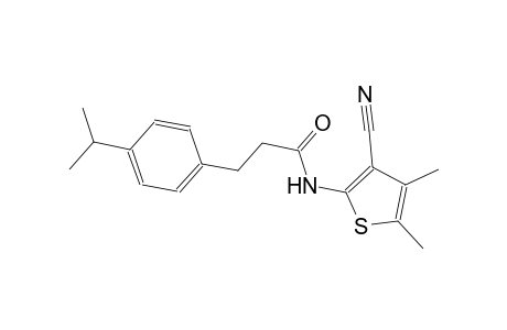 N-(3-cyano-4,5-dimethyl-2-thienyl)-3-(4-isopropylphenyl)propanamide