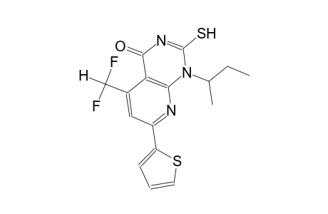 pyrido[2,3-d]pyrimidin-4(1H)-one, 5-(difluoromethyl)-2-mercapto-1-(1-methylpropyl)-7-(2-thienyl)-