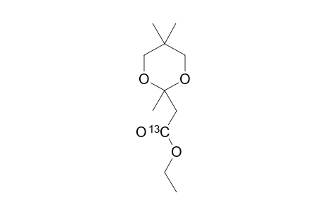 Ethyl [1-(13)C]-2-(2,5,5-trimethyl-1,3-dioxan-2-yl)acetate