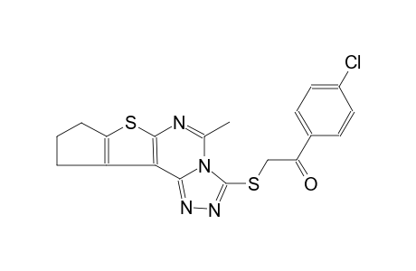 ethanone, 1-(4-chlorophenyl)-2-[(9,10-dihydro-5-methyl-8H-cyclopenta[4,5]thieno[3,2-e][1,2,4]triazolo[4,3-c]pyrimidin-3-yl)thio]-