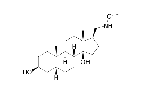 (3S,5R,8R,9S,10S,13R,14S,17S)-17-[(methoxyamino)methyl]-10,13-dimethyl-1,2,3,4,5,6,7,8,9,11,12,15,16,17-tetradecahydrocyclopenta[a]phenanthrene-3,14-diol