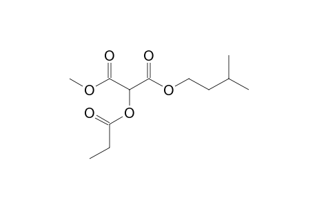 1-Isopentyl 3-methyl 2-(propionyloxy)malonate