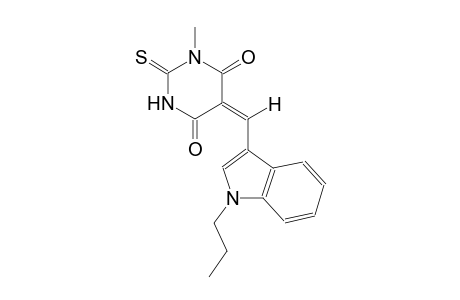 (5E)-1-methyl-5-[(1-propyl-1H-indol-3-yl)methylene]-2-thioxodihydro-4,6(1H,5H)-pyrimidinedione