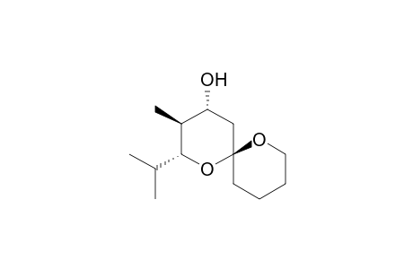 (2.alpha.,3.beta.,4.alpha.,6.beta.)-3-methyl-2-(1-methylethyl)-1,7-dioxaspiro[5.5]undecan-4-ol