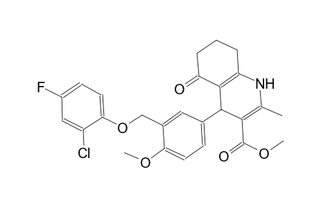 methyl 4-{3-[(2-chloro-4-fluorophenoxy)methyl]-4-methoxyphenyl}-2-methyl-5-oxo-1,4,5,6,7,8-hexahydro-3-quinolinecarboxylate