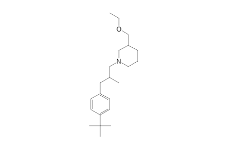 Piperidine, 1-[3-[4-(1,1-dimethylethyl)phenyl]-2-methylpropyl]-3-(ethoxymethyl)-