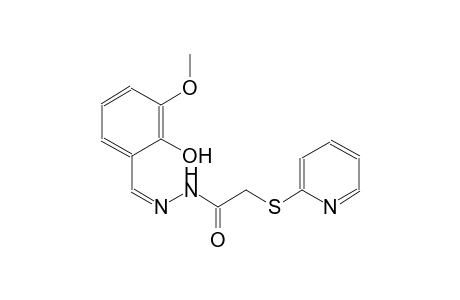 N'-[(Z)-(2-hydroxy-3-methoxyphenyl)methylidene]-2-(2-pyridinylsulfanyl)acetohydrazide