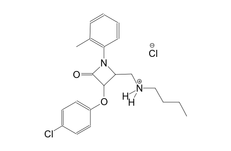 2-azetidinemethanaminium, N-butyl-3-(4-chlorophenoxy)-1-(2-methylphenyl)-4-oxo-, chloride