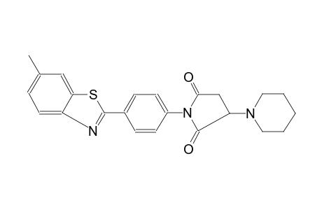 2,5-pyrrolidinedione, 1-[4-(6-methyl-2-benzothiazolyl)phenyl]-3-(1-piperidinyl)-