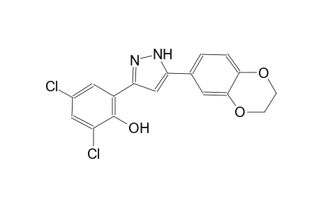 phenol, 2,4-dichloro-6-[5-(2,3-dihydro-1,4-benzodioxin-6-yl)-1H-pyrazol-3-yl]-