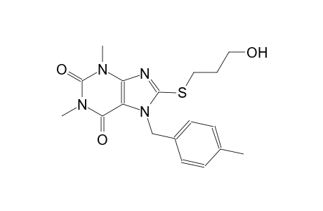 8-[(3-hydroxypropyl)sulfanyl]-1,3-dimethyl-7-(4-methylbenzyl)-3,7-dihydro-1H-purine-2,6-dione