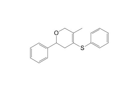 3,6-Dihydro-5-methyl-2-phenyl-4-(phenylthio)-2H-pyran