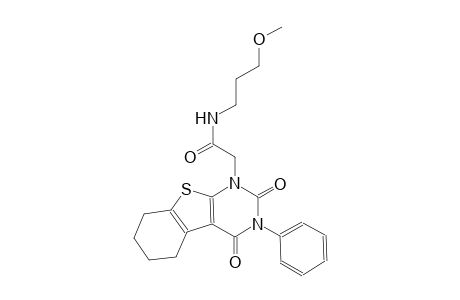 2-(2,4-dioxo-3-phenyl-3,4,5,6,7,8-hexahydro[1]benzothieno[2,3-d]pyrimidin-1(2H)-yl)-N-(3-methoxypropyl)acetamide