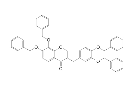 3-[[3,4-bis(phenylmethoxy)phenyl]methyl]-7,8-bis(phenylmethoxy)-2,3-dihydrochromen-4-one